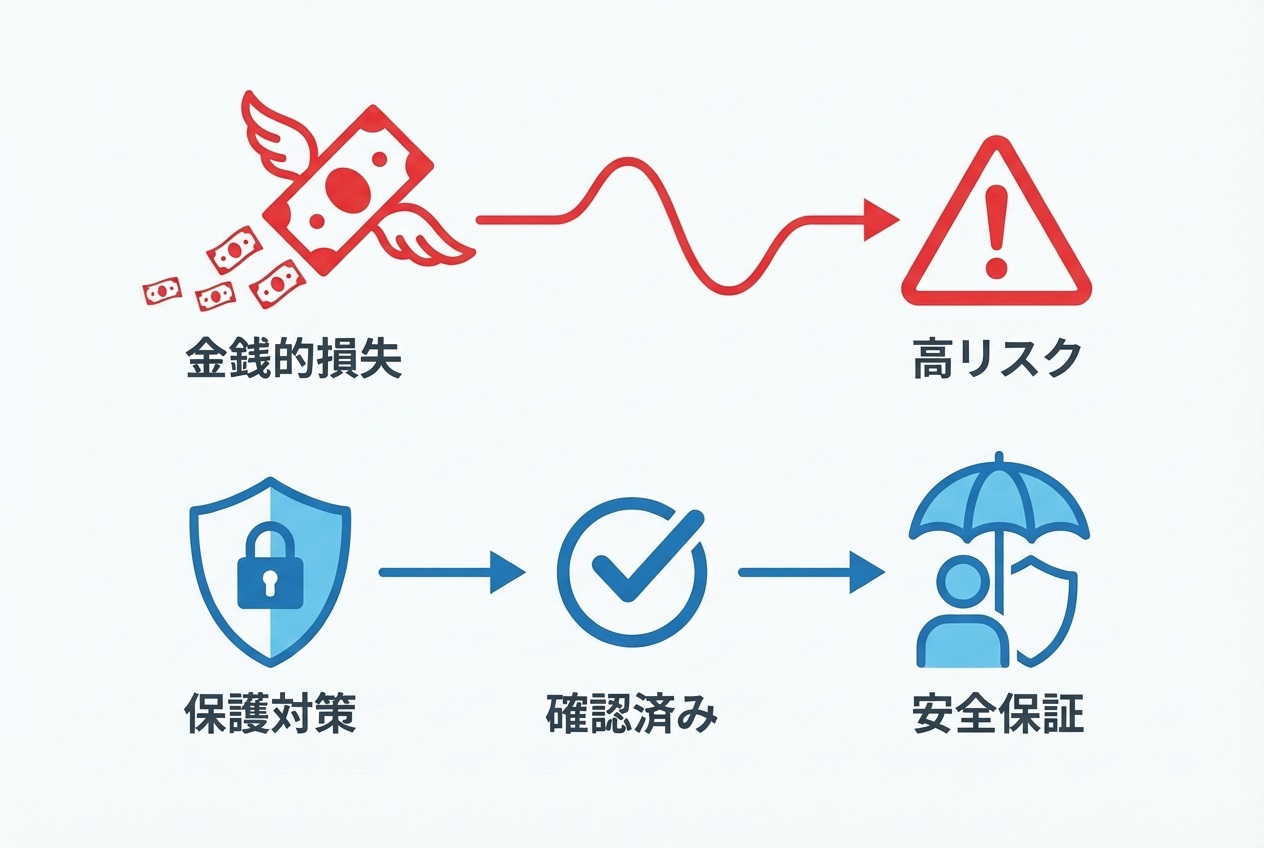 記事挿入画像：自動更新ONとOFFのフロー比較図